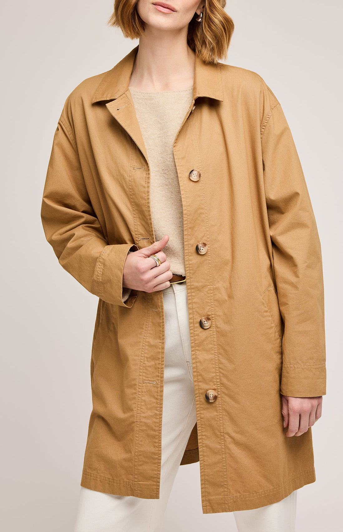 Lark Trench Coat In Honey