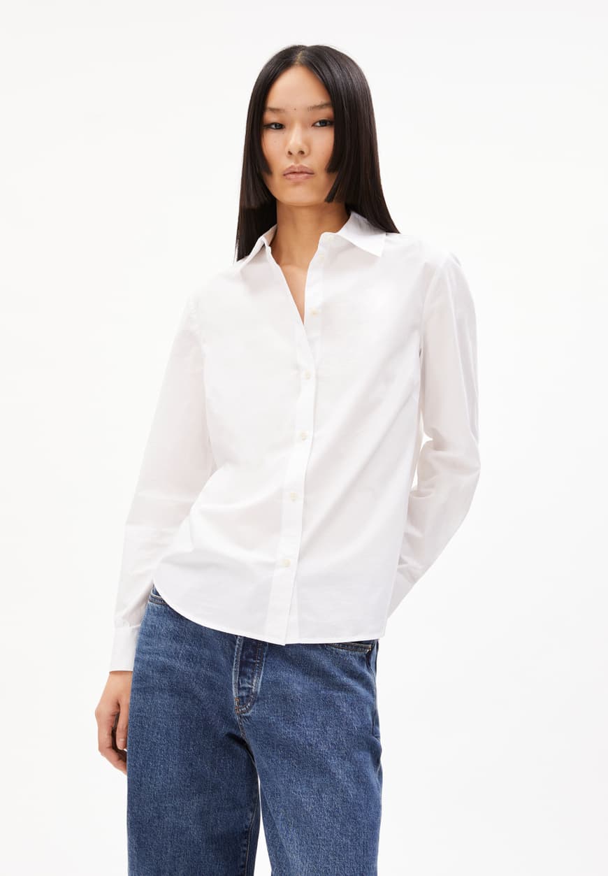 Louilaa Organic Cotton Button Up In White