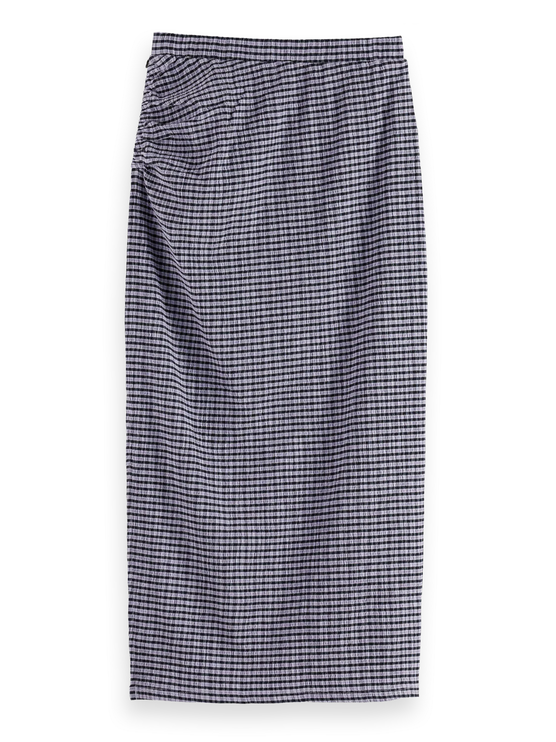 Structured Gingham Skirt In Sky Captain