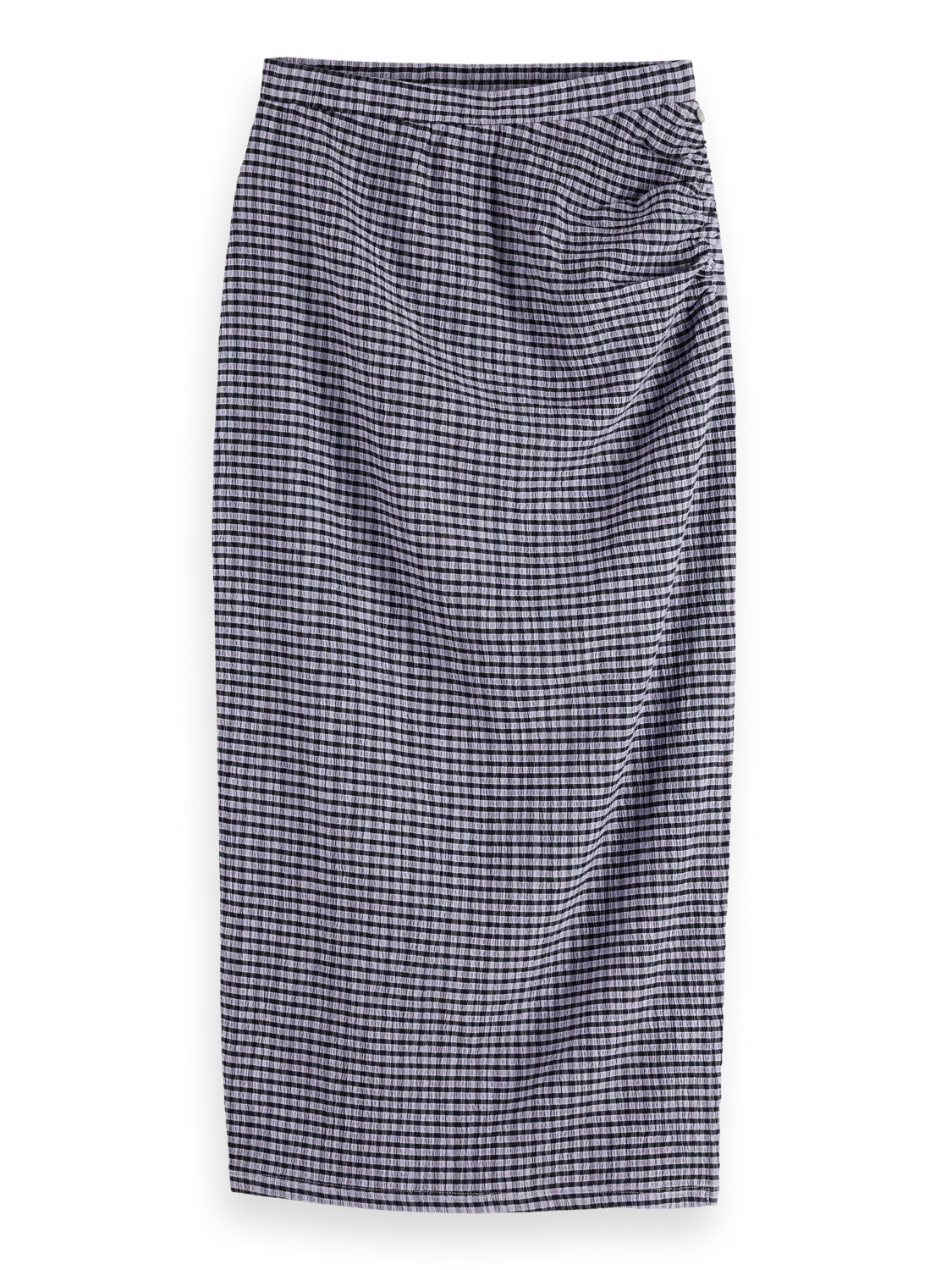 Structured Gingham Skirt In Sky Captain