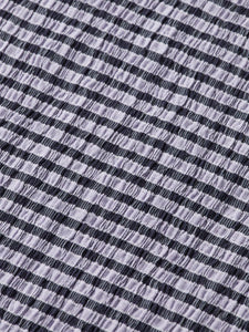 Structured Gingham Skirt In Sky Captain