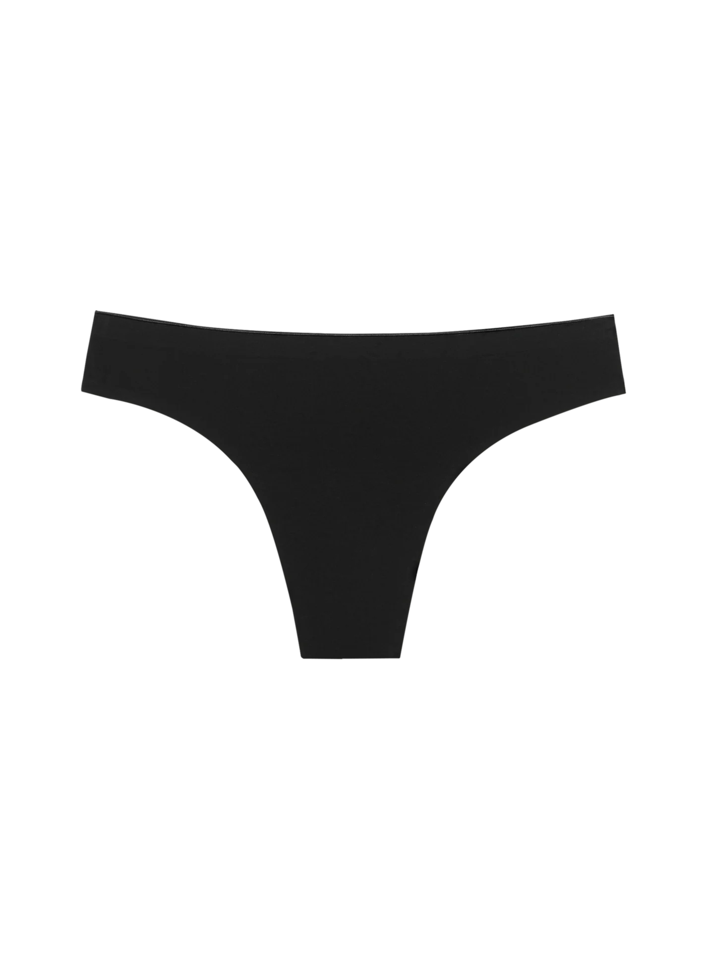 Seamless Low Mid Thong In Black