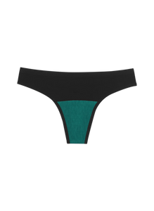 Seamless Low Mid Thong In Black