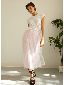 Powder Pink Tulle Skirt