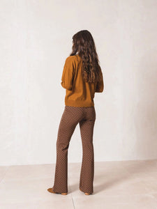 Flared Jacquard Trousers