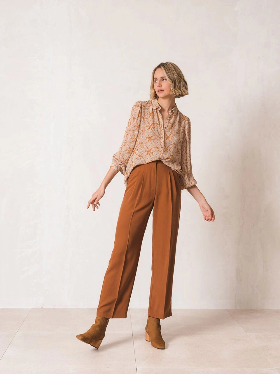 Kaleidoscope Button Up Blouse