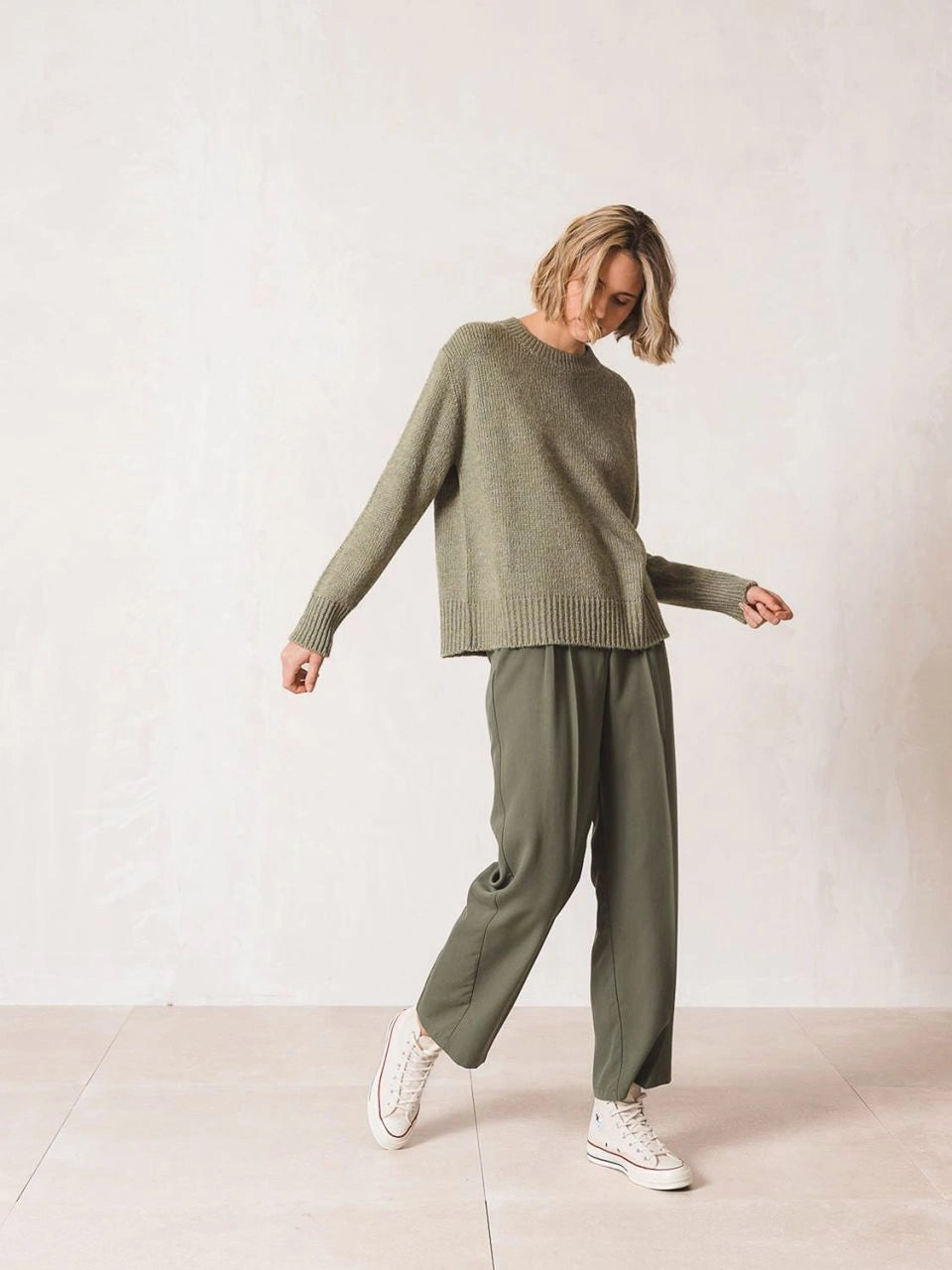 Flare Suit Trouser In Green