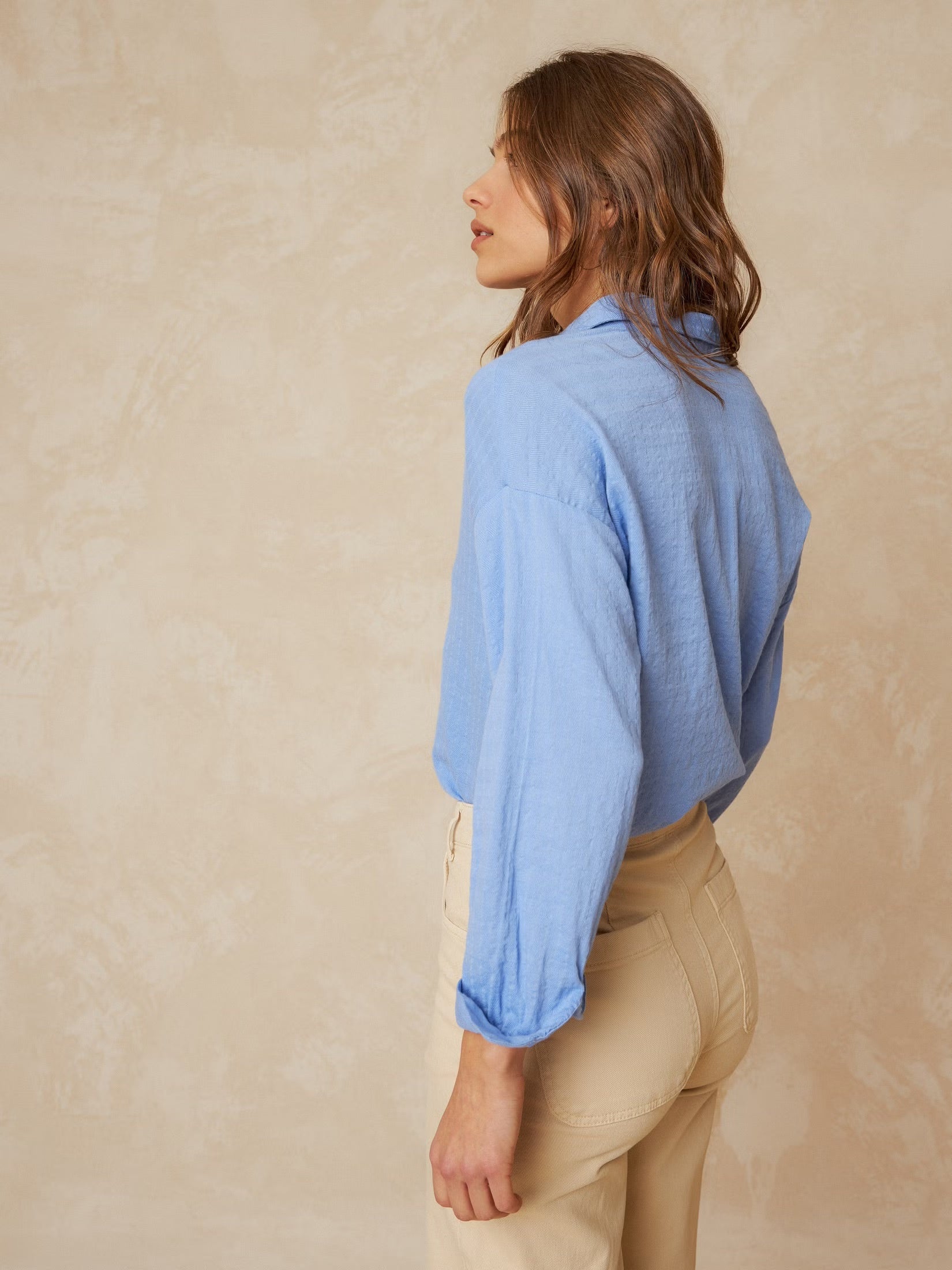 False Plain Shirt In Provence Blue