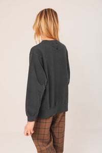 Cotton Terry Looped Sweatshirt In Antracita
