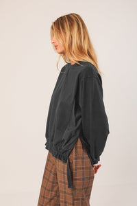 Cotton Terry Looped Sweatshirt In Antracita