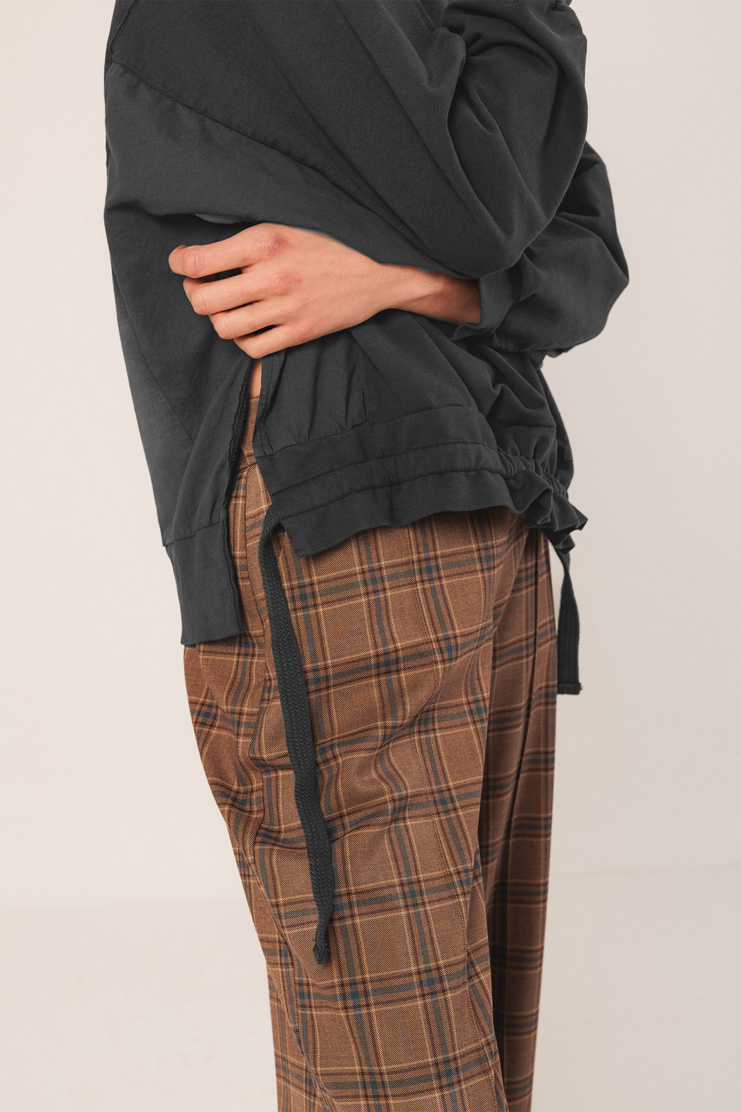 Cotton Terry Looped Sweatshirt In Antracita