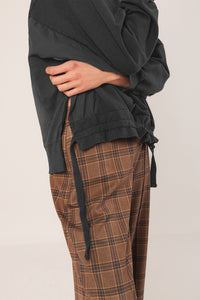 Cotton Terry Looped Sweatshirt In Antracita