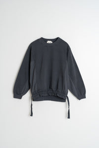 Cotton Terry Looped Sweatshirt In Antracita