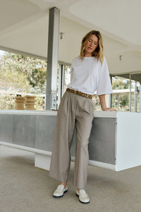Cotton Drop Sleeve T-Shirt In White