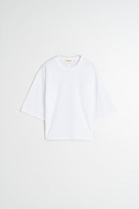 Cotton Drop Sleeve T-Shirt In White