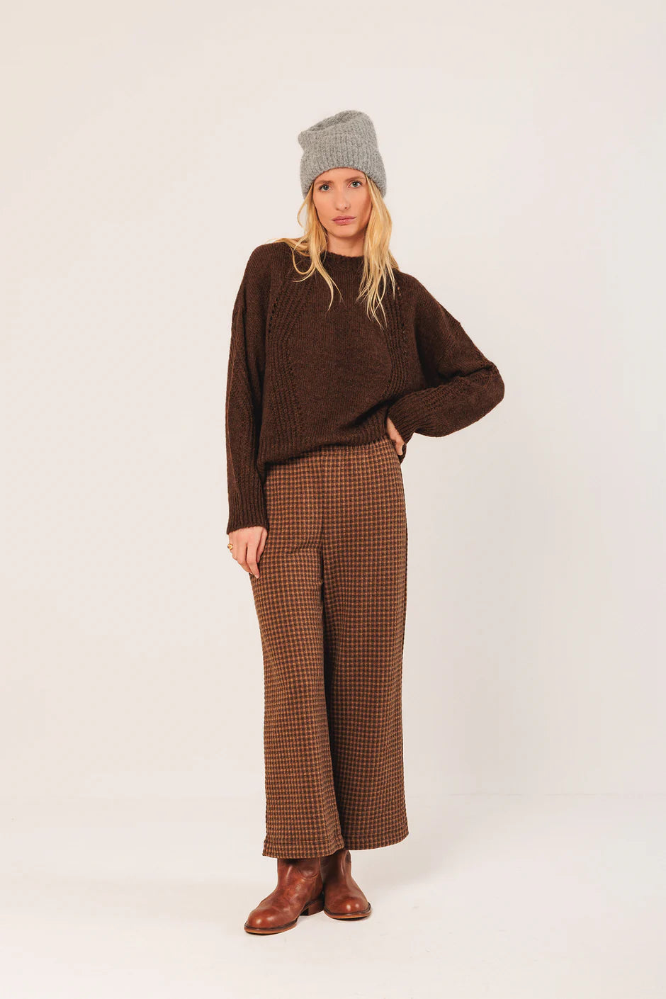 James Culottes In Chocolate Brown