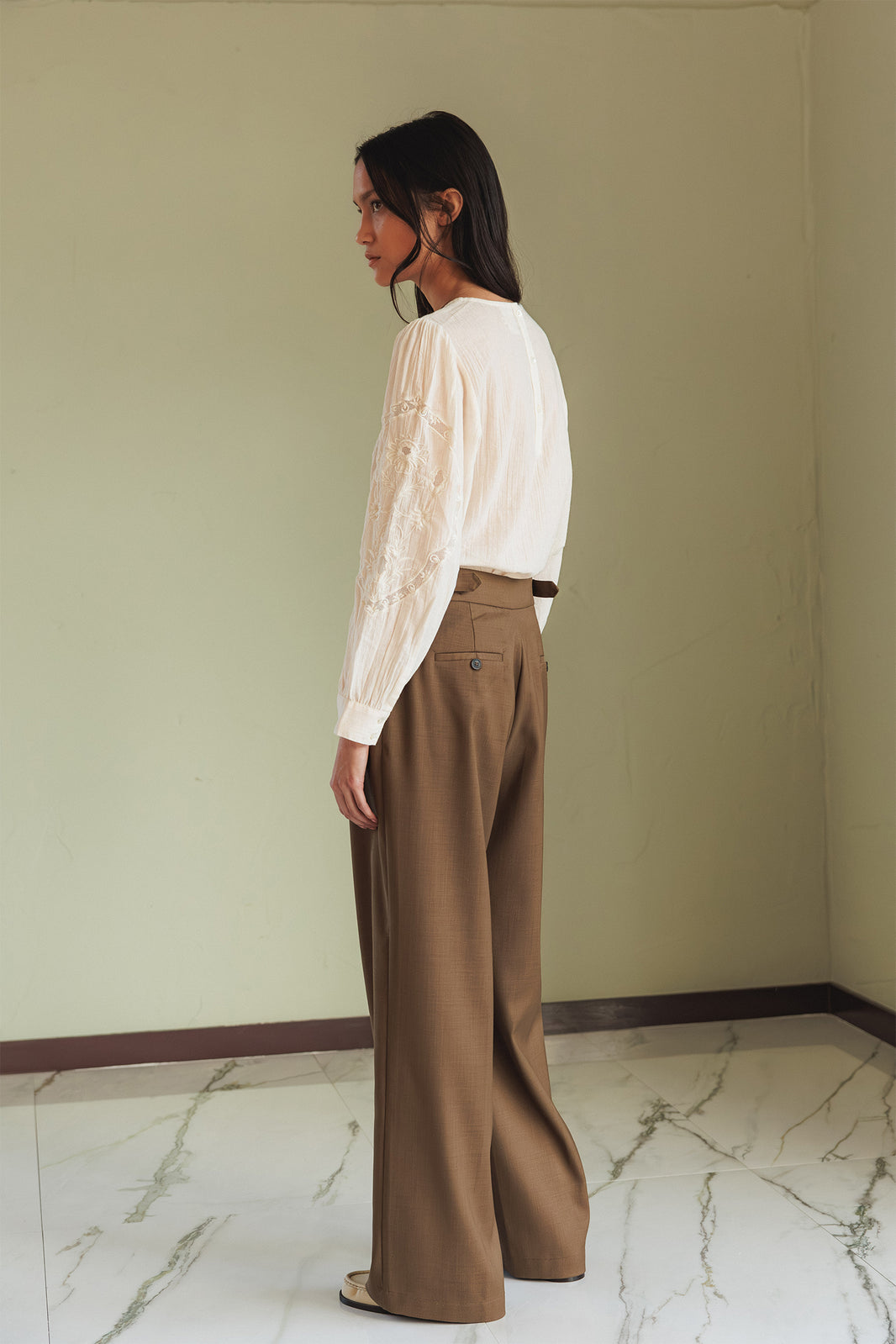 Romantic Embroidered Blouse In White