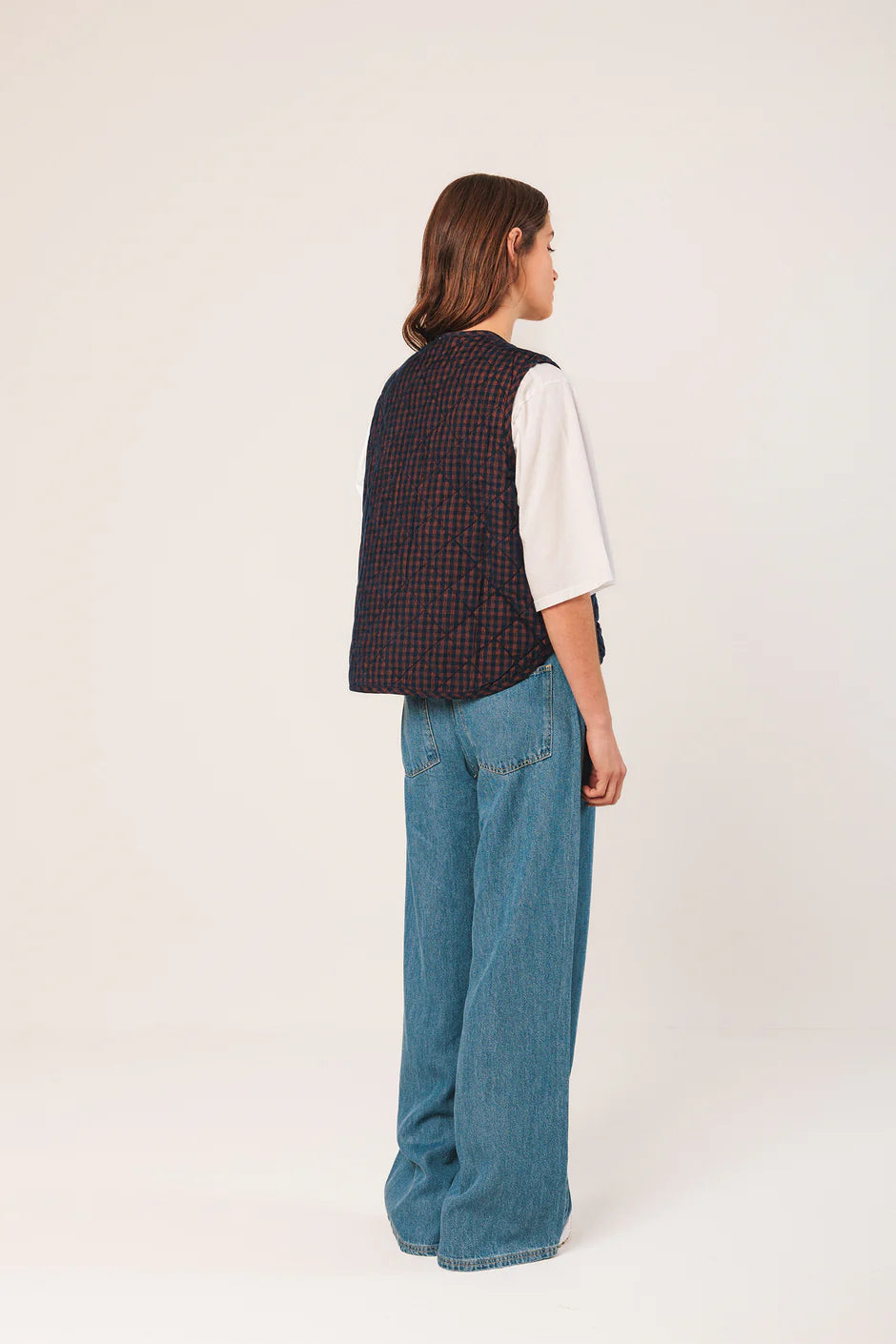 Check Micro Corduroy Vest