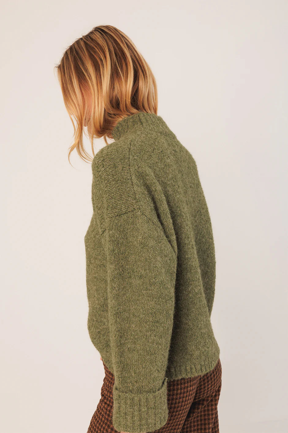 Perkins Collar Sweater In Green