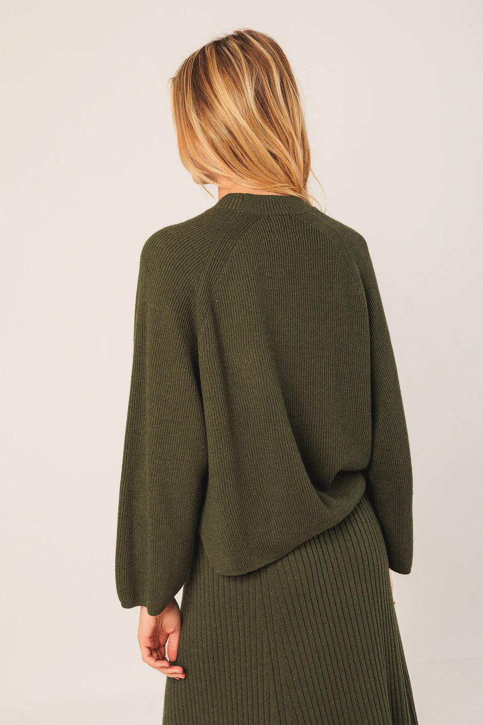 Ribbed Sweater In Green