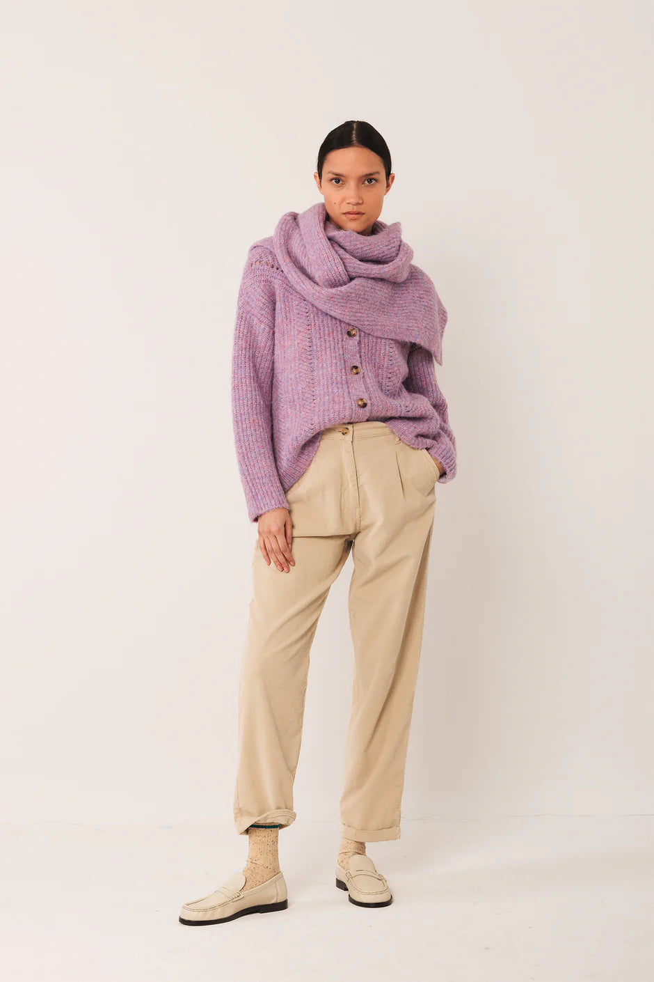 Cozy Winter Scarf In Purple