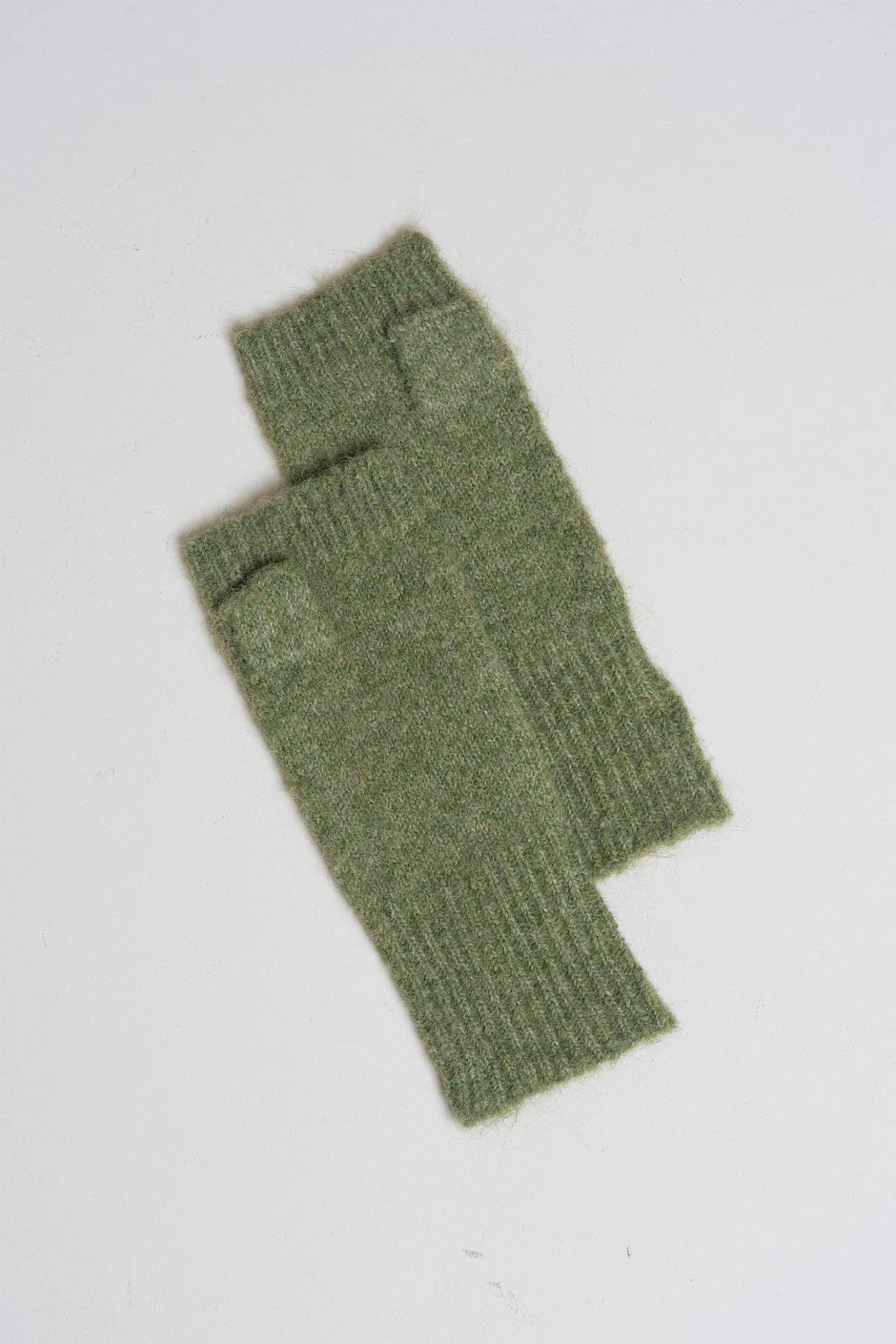 Cozy Winter Fingerless Gloves In Green