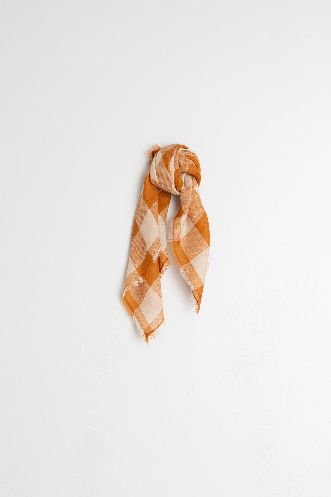 Vichy Check Handkerchief In Pumpkin