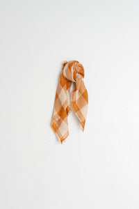 Vichy Check Handkerchief In Pumpkin