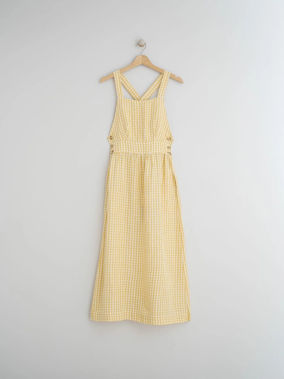 Strappy Yellow Midi Dress