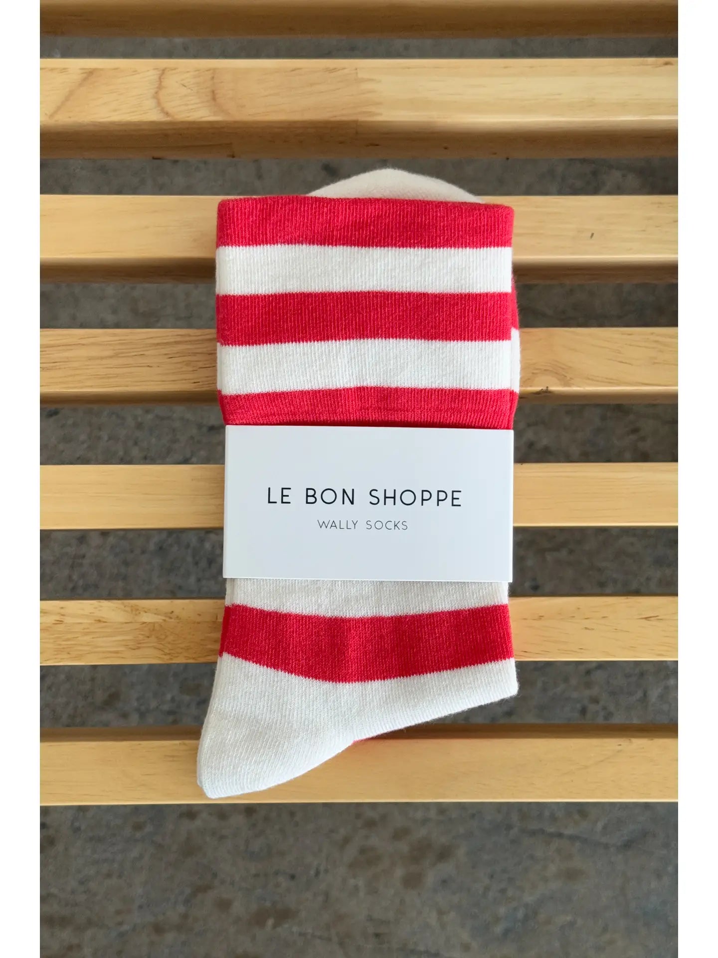 Wally Socks In Wide Red Stripe