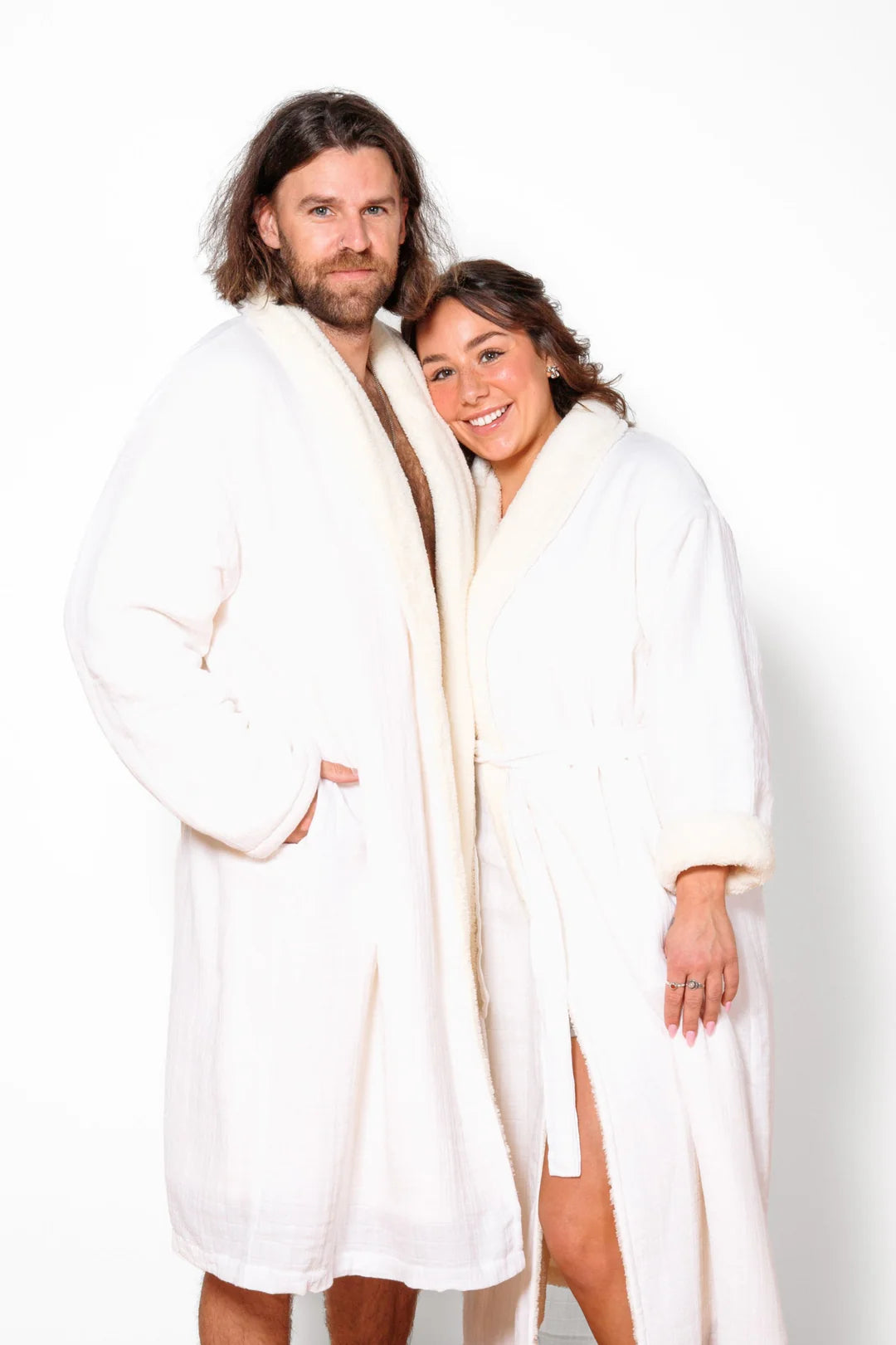 Boreal Fleece Robe In White