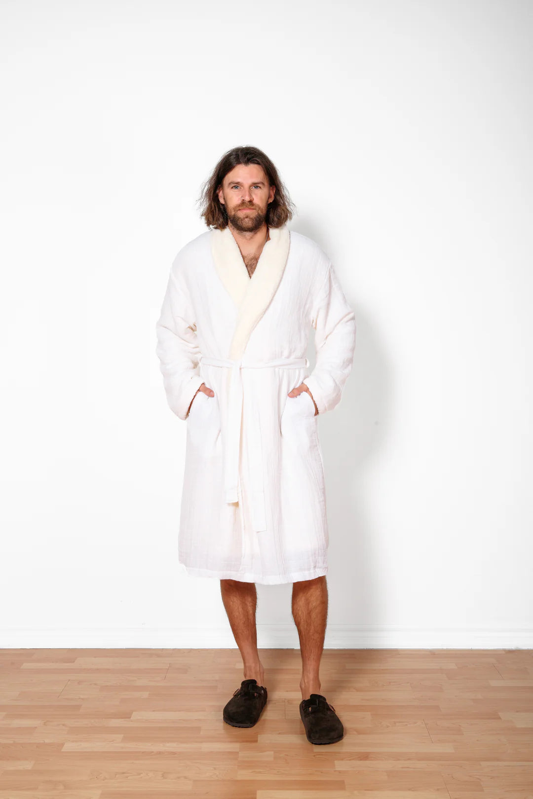 Boreal Fleece Robe In White