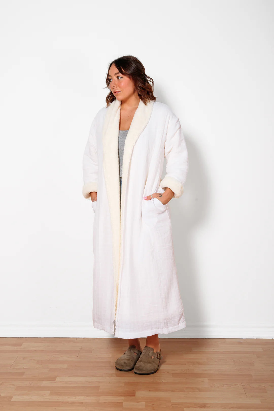 Boreal Fleece Robe In White