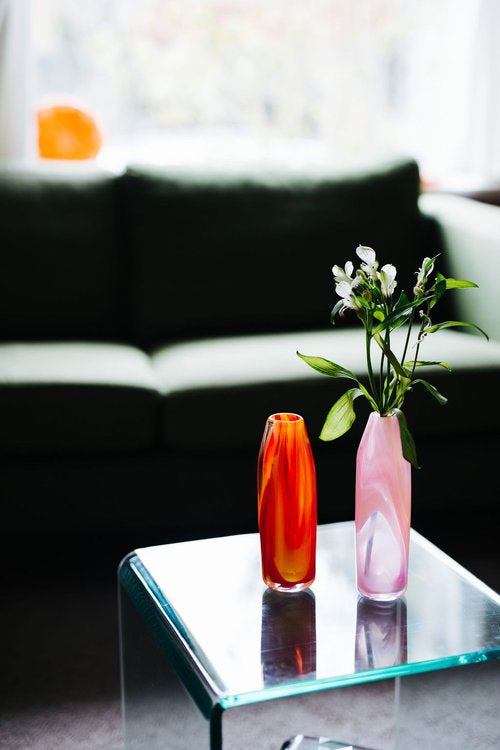 Glass Blown Melting Milkshake Pencil Vase