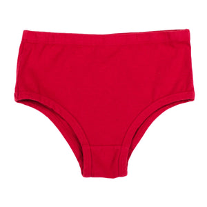 High Waisted Brief In Cherry Red