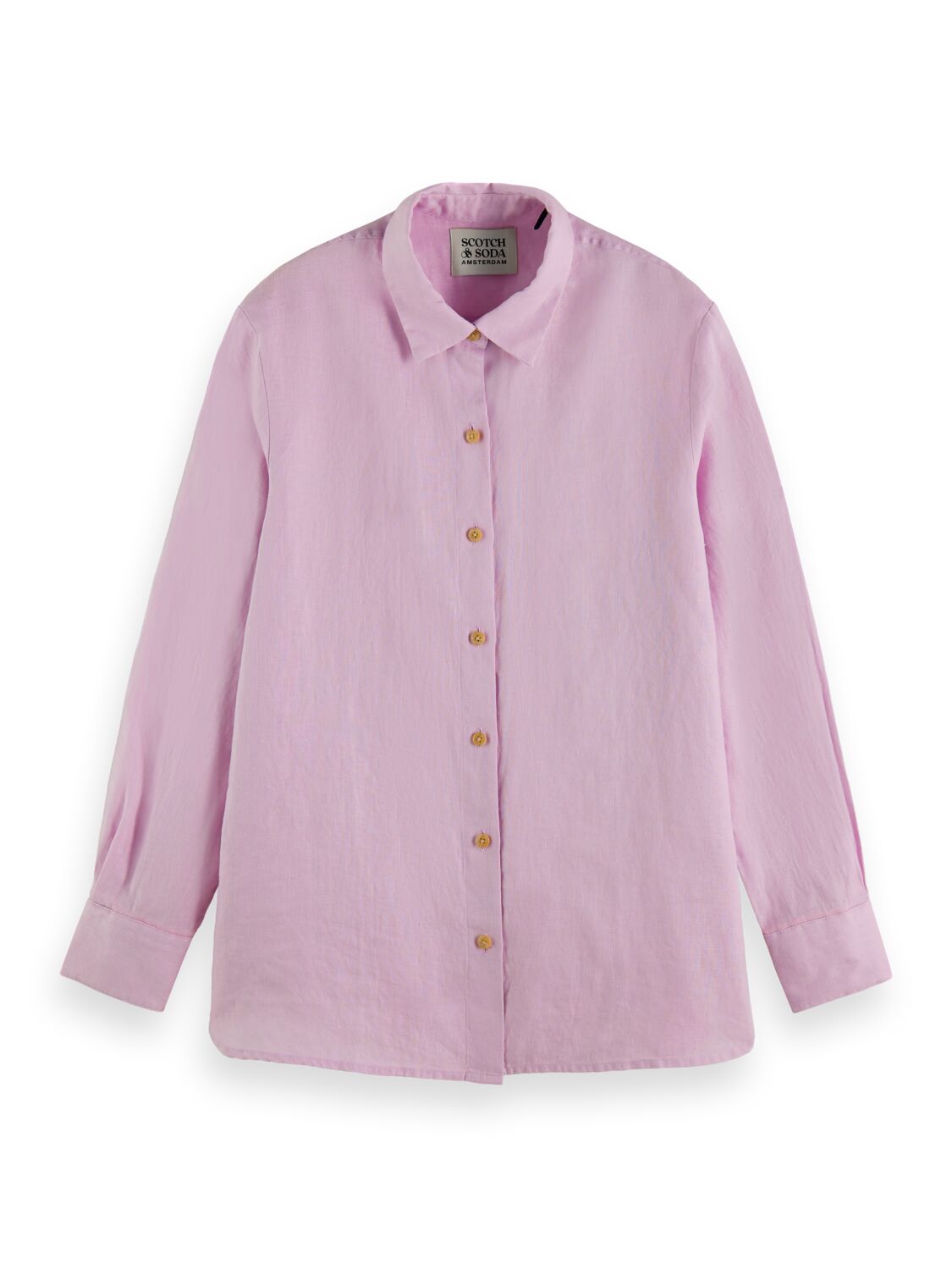 Oversized Linen Shirt In Lavender
