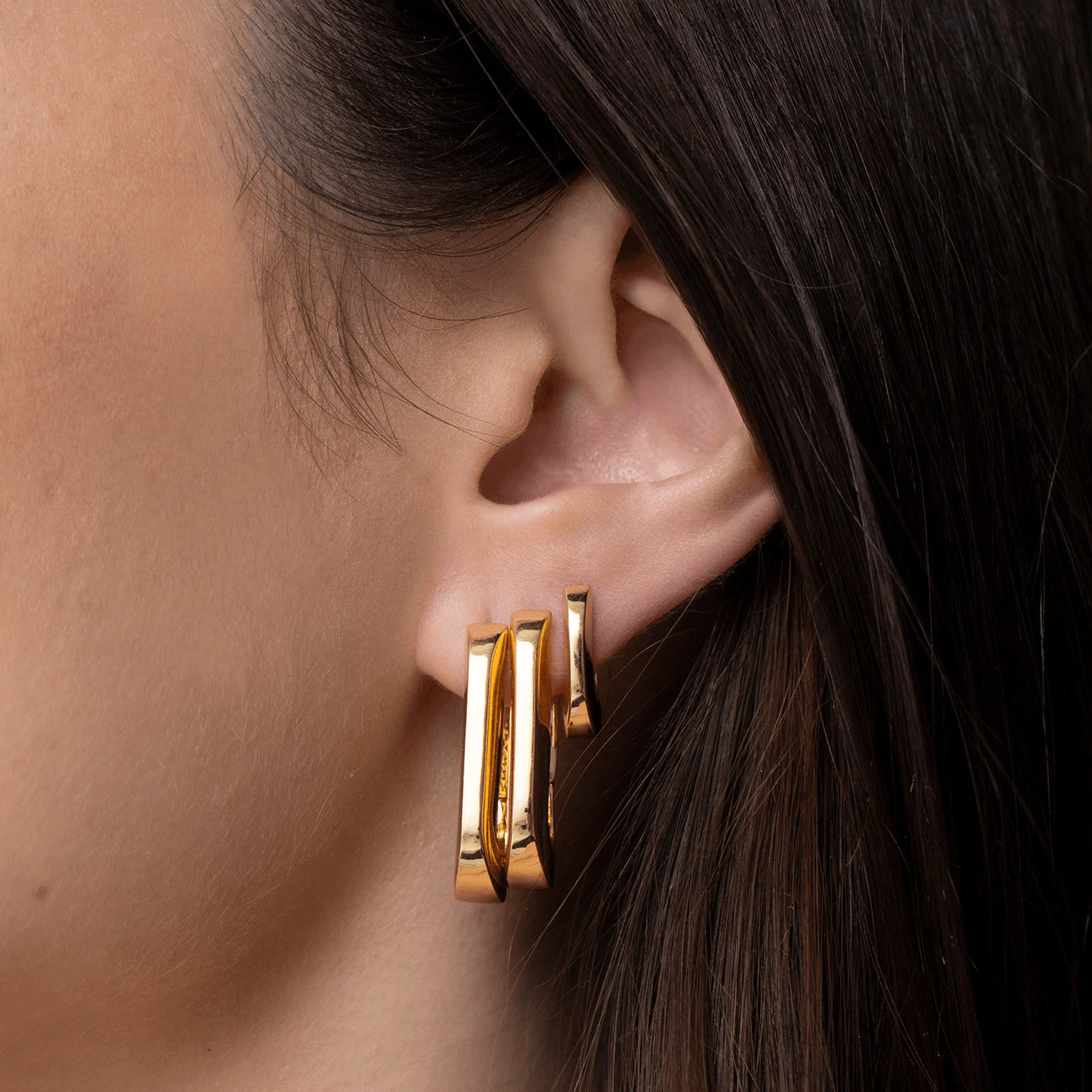 U-Link Earrings Gold
