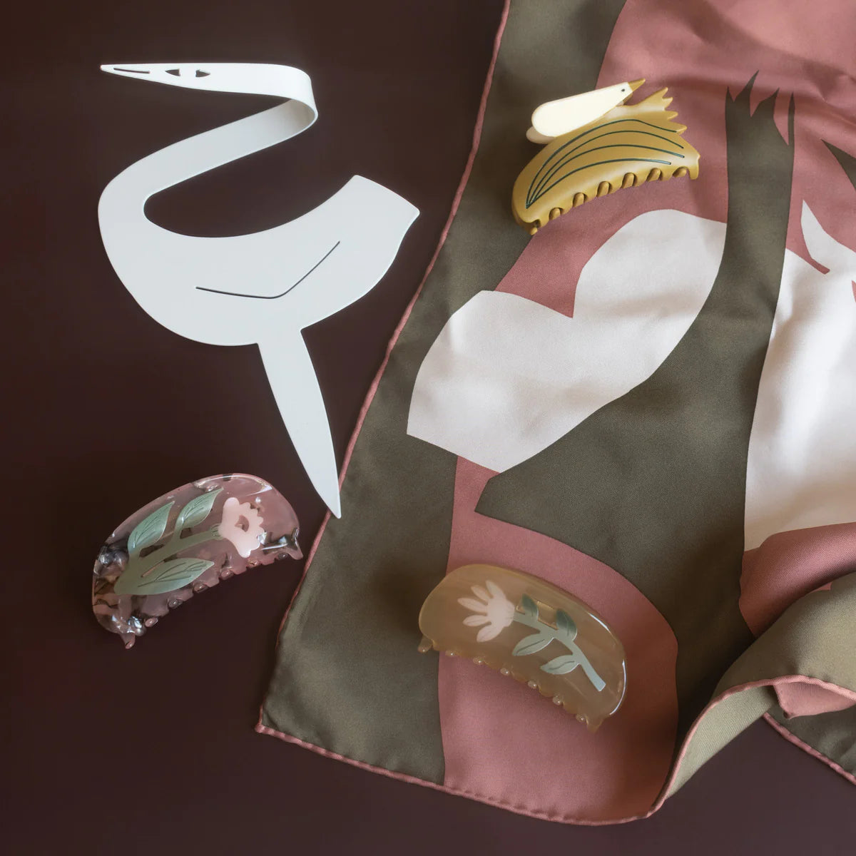Bird in the Bush Silk Scarf