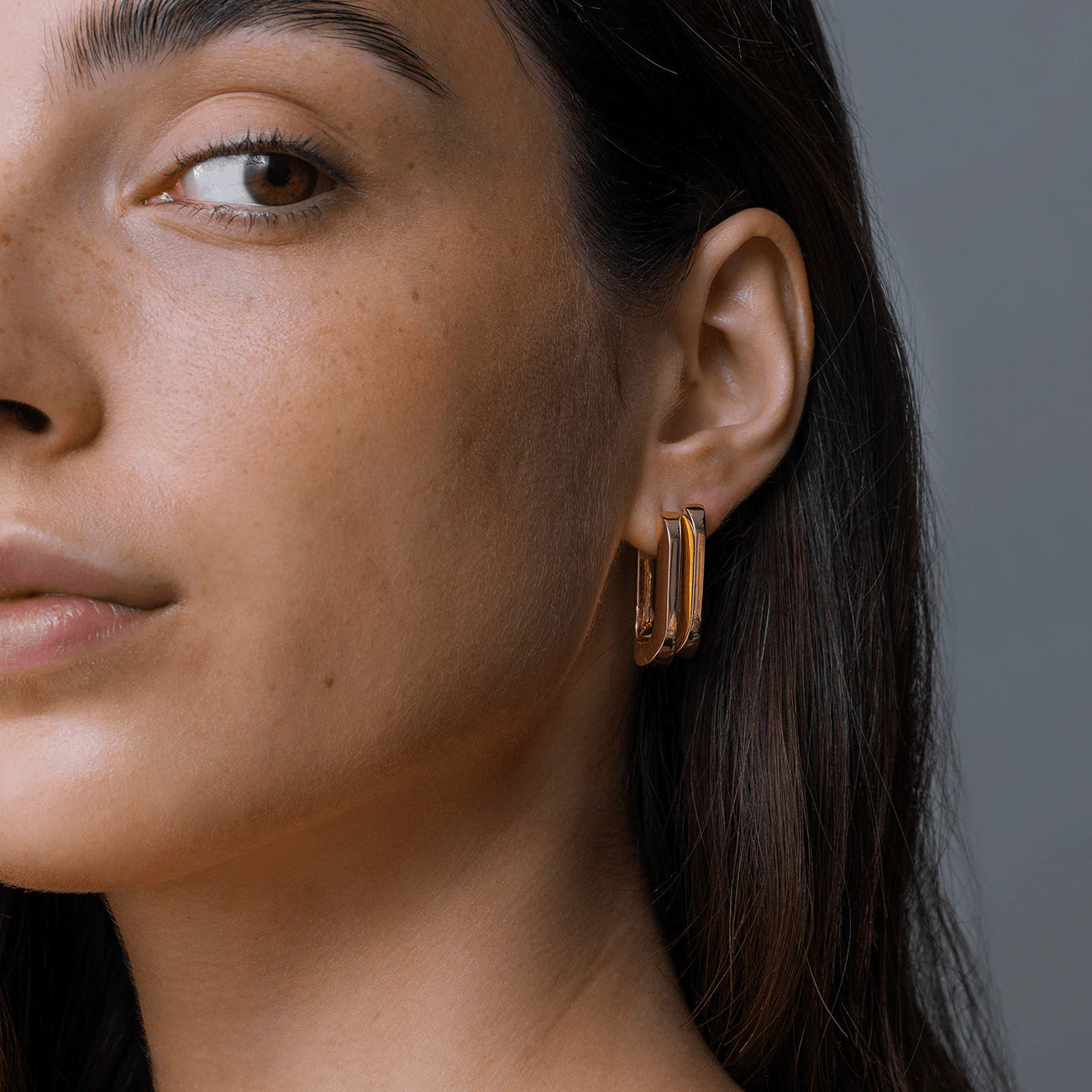 U-Link Earrings Gold