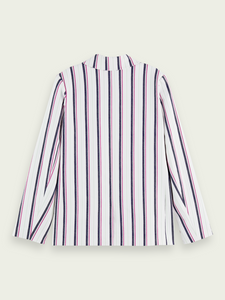Striped Double Breasted Blazer